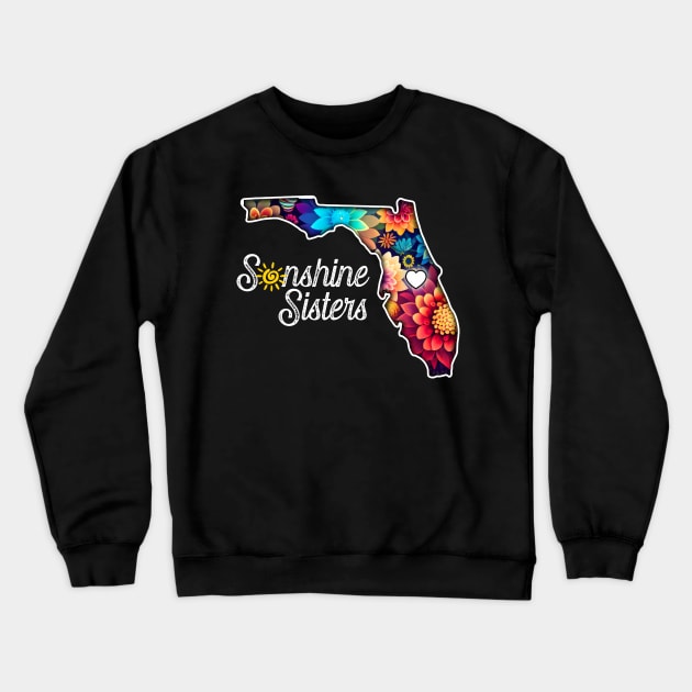 Sunshine Sisters Crewneck Sweatshirt by Rocket Girl